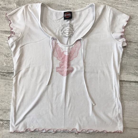 Harley-Davidson Tops - Harley Davidson Shirt XL Pink Sparkles San Antonio